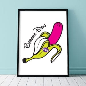 Banana-PinkLime-Framed